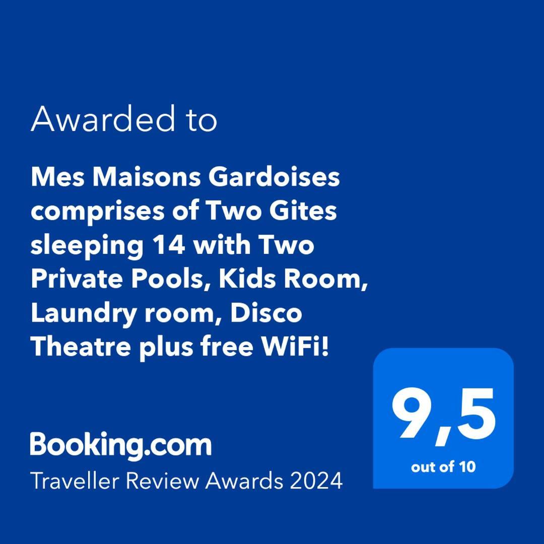 Mes Maisons Gardoises, Two Gites Sleeping 13 With Two Private Pools, Kids Room, Laundry, Disco, Free Wifi, Linen And Dog'S Are Welcome Gagnières Dış mekan fotoğraf
